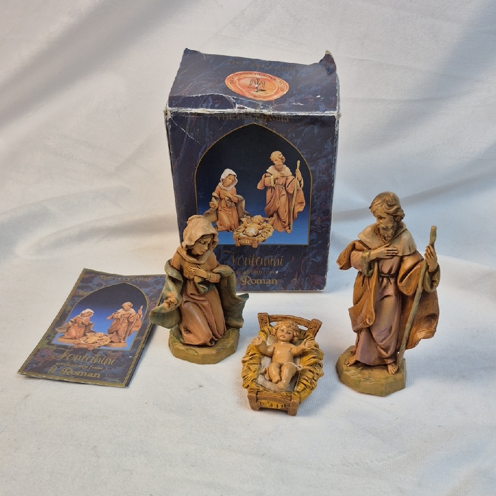 Fontanini Depose Nativity Figures 5” Italy Simonetti 1991 Holy Family